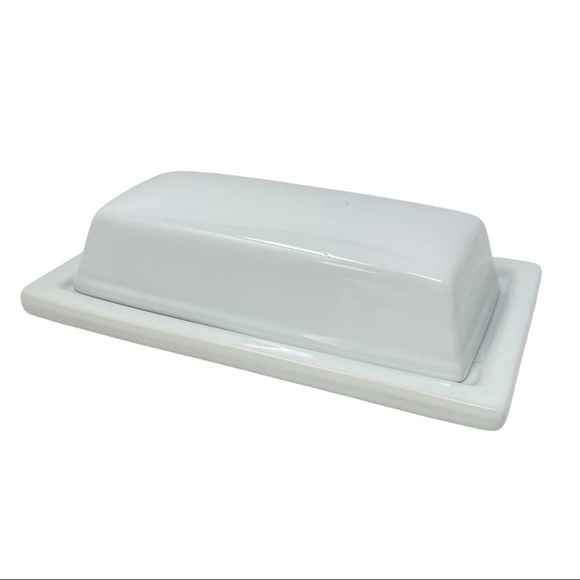 OGGI White Ceramic Butter Dish - Picture 4 of 7